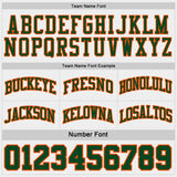 Custom Green Orange Pinstripe-White Reversible Double Side Sublimation Basketball Set Jersey