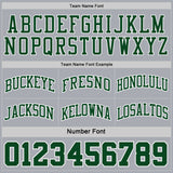 Custom Green Gray Pinstripe-White Reversible Double Side Sublimation Basketball Set Jersey