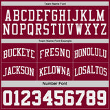 Custom Maroon White Pinstripe Reversible Double Side Sublimation Basketball Set Jersey
