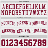 Custom Maroon White Pinstripe Reversible Double Side Sublimation Basketball Set Jersey