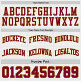 Custom Maroon Old Gold Pinstripe-White Reversible Double Side Sublimation Basketball Set Jersey