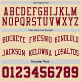 Custom Maroon Cream Pinstripe Reversible Double Side Sublimation Basketball Set Jersey