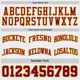 Custom Maroon Gold Pinstripe-White Reversible Double Side Sublimation Basketball Set Jersey