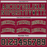 Custom Maroon Cream Pinstripe-Black Reversible Double Side Sublimation Basketball Set Jersey
