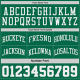Custom Kelly Green White Pinstripe Reversible Double Side Sublimation Basketball Set Jersey