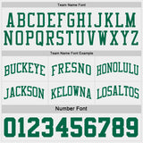 Custom Kelly Green White Pinstripe Reversible Double Side Sublimation Basketball Set Jersey