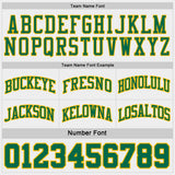 Custom Kelly Green White Pinstripe-Gold Reversible Double Side Sublimation Basketball Set Jersey