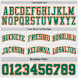 Custom Kelly Green Orange Pinstripe-White Reversible Double Side Sublimation Basketball Set Jersey