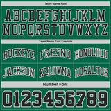 Custom Kelly Green Black Pinstripe-White Reversible Double Side Sublimation Basketball Set Jersey