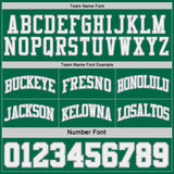 Custom Kelly Green Gray Pinstripe-White Reversible Double Side Sublimation Basketball Set Jersey
