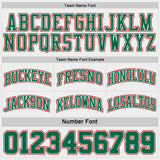 Custom Kelly Green Red Pinstripe-White Reversible Double Side Sublimation Basketball Set Jersey