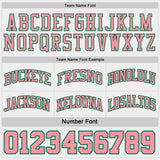 Custom Kelly Green Medium Pink Pinstripe-White Reversible Double Side Sublimation Basketball Set Jersey