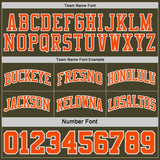 Custom Olive Orange Pinstripe-White Reversible Double Side Sublimation Basketball Set Jersey
