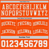 Custom Orange White Pinstripe Reversible Double Side Sublimation Basketball Set Jersey