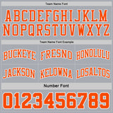 Custom Orange Gray Pinstripe-White Reversible Double Side Sublimation Basketball Set Jersey