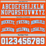 Custom Orange White Pinstripe-Powder Blue Reversible Double Side Sublimation Basketball Set Jersey