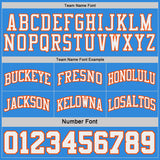 Custom Orange White Pinstripe-Powder Blue Reversible Double Side Sublimation Basketball Set Jersey