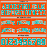 Custom Orange White Pinstripe-Aqua Reversible Double Side Sublimation Basketball Set Jersey