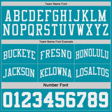 Custom Teal White Pinstripe Reversible Double Side Sublimation Basketball Set Jersey