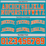 Custom Teal Orange Pinstripe-White Reversible Double Side Sublimation Basketball Set Jersey