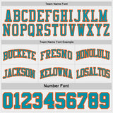 Custom Teal Orange Pinstripe-White Reversible Double Side Sublimation Basketball Set Jersey