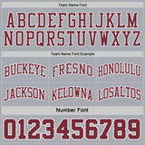 Custom Burgundy Gray Pinstripe-White Reversible Double Side Sublimation Basketball Set Jersey