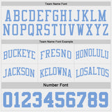 Custom Light Blue White Pinstripe Reversible Double Side Sublimation Basketball Set Jersey