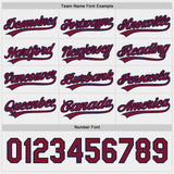 Custom Navy White-Crimson Reversible Button-Down Baseball Jersey