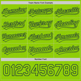 Custom Navy-Neon Green Reversible Button-Down Baseball Jersey