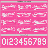 Custom Pink-White Reversible Button-Down Baseball Jersey