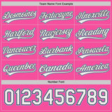 Custom Pink White Black-Light Blue Reversible Button-Down Baseball Jersey