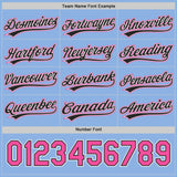Custom Pink White Black-Light Blue Reversible Button-Down Baseball Jersey