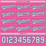 Custom Pink White Black-Sky Blue Reversible Button-Down Baseball Jersey