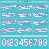Custom Pink White-Teal Reversible Button-Down Baseball Jersey
