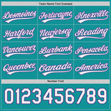 Custom Purple White-Teal Reversible Button-Down Baseball Jersey