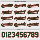 Custom Green White-Red Reversible Button-Down Baseball Jersey