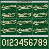 Custom Green-Cream Reversible Button-Down Baseball Jersey