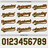 Custom Green Orange-White Reversible Button-Down Baseball Jersey