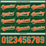 Custom Green Orange-White Reversible Button-Down Baseball Jersey