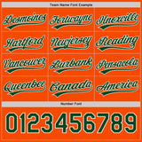 Custom Green Orange-White Reversible Button-Down Baseball Jersey