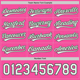 Custom Green White-Pink Reversible Button-Down Baseball Jersey