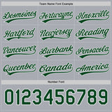 Custom Green White-Gray Reversible Button-Down Baseball Jersey
