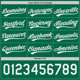 Custom Kelly Green-White Reversible Button-Down Baseball Jersey