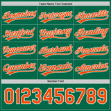 Custom Kelly Green Orange-White Reversible Button-Down Baseball Jersey