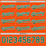 Custom Kelly Green White-Orange Reversible Button-Down Baseball Jersey
