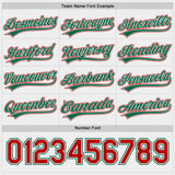 Custom Kelly Green White-Red Reversible Button-Down Baseball Jersey