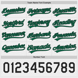 Custom Kelly Green Black-White Reversible Button-Down Baseball Jersey