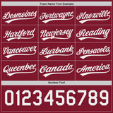 Custom Crimson-White Reversible Button-Down Baseball Jersey