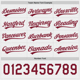 Custom Crimson-White Reversible Button-Down Baseball Jersey