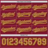 Custom Crimson-Old Gold Reversible Button-Down Baseball Jersey